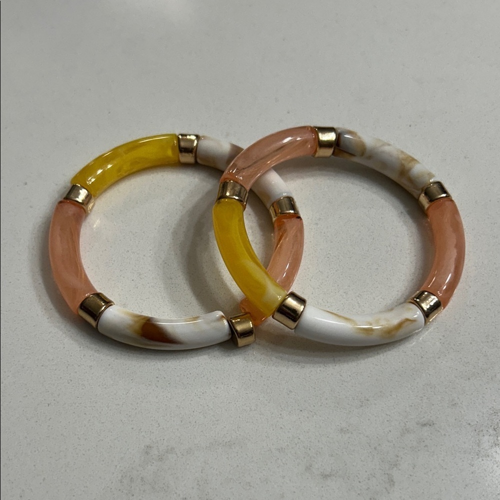 Elegant Multicolor Elastic Bangle Set